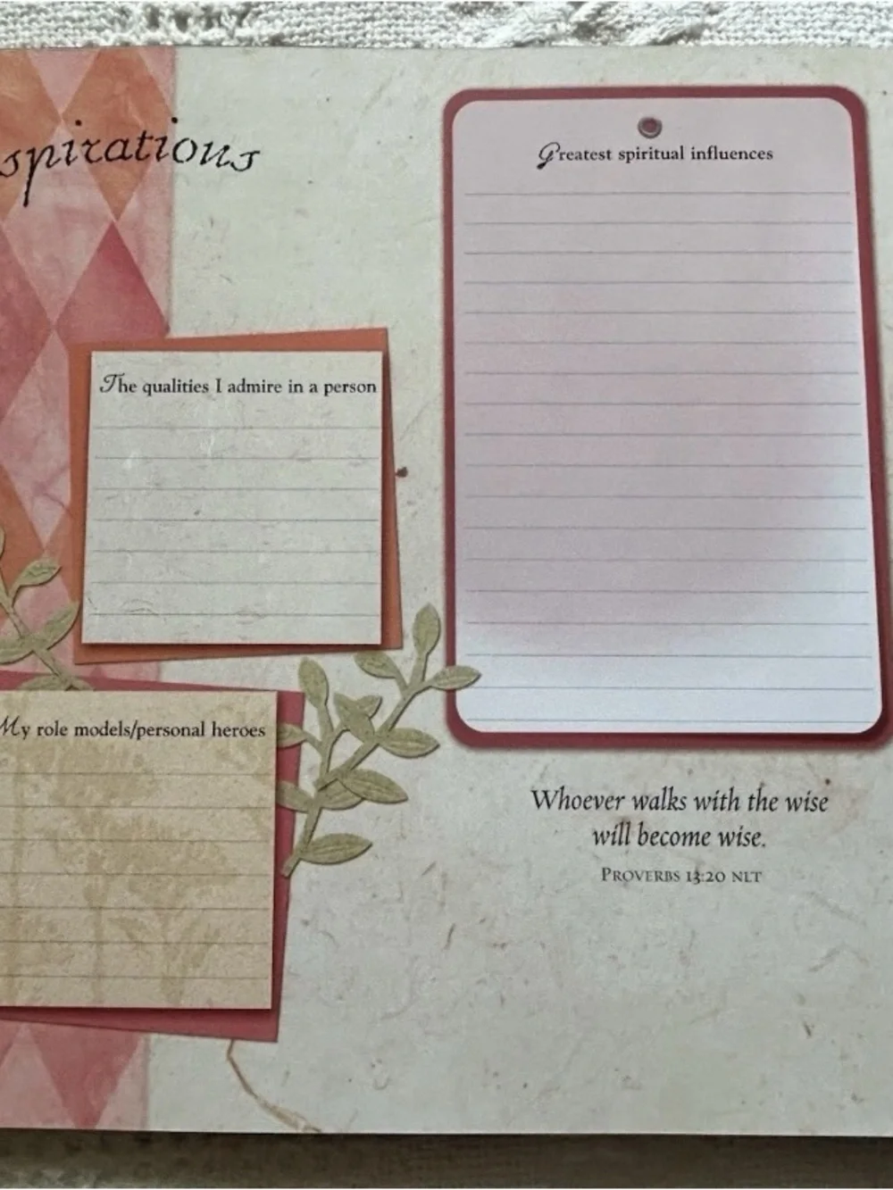 New Grandmother's Scrapbook of Memories Guided Journal Keepsake Book